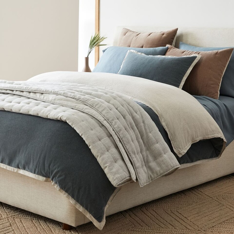 Classic Cotton Velvet Duvet Cover & Shams West Elm Australia
